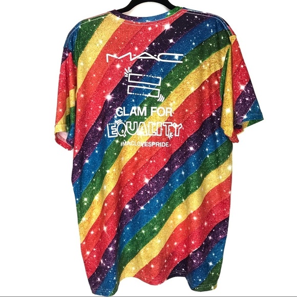 MAC TShirt Loves Pride Rainbow Limited Rare Tee Shirt XL‎ - Picture 2 of 7